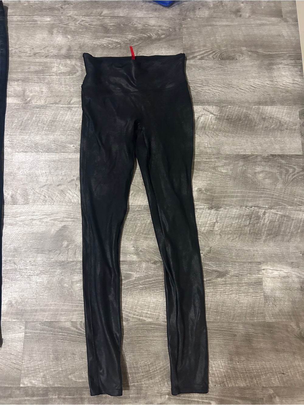 SPANX Black Faux Leather Leggings